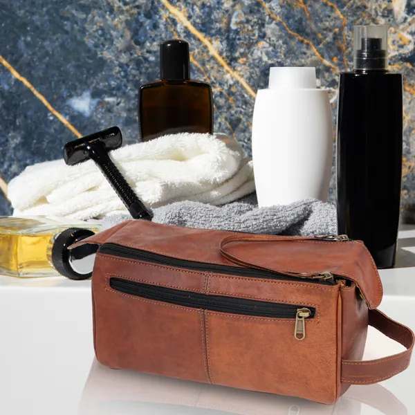 Brown_Genuine_Leather_Toiletry_Bag_Large_Dopp_Kit__Travel_Pouch_Cosmetic_Organizer_Best_Toiletries_Bags_For_Bathroom_And_Traveling_(_10x6_inchs_)
