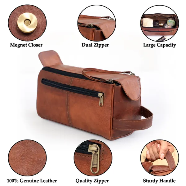Brown_Genuine_Leather_Toiletry_Bag_Large_Dopp_Kit__Travel_Pouch_Cosmetic_Organizer_Best_Toiletries_Bags_For_Bathroom_And_Traveling_(_10x6_inchs_)