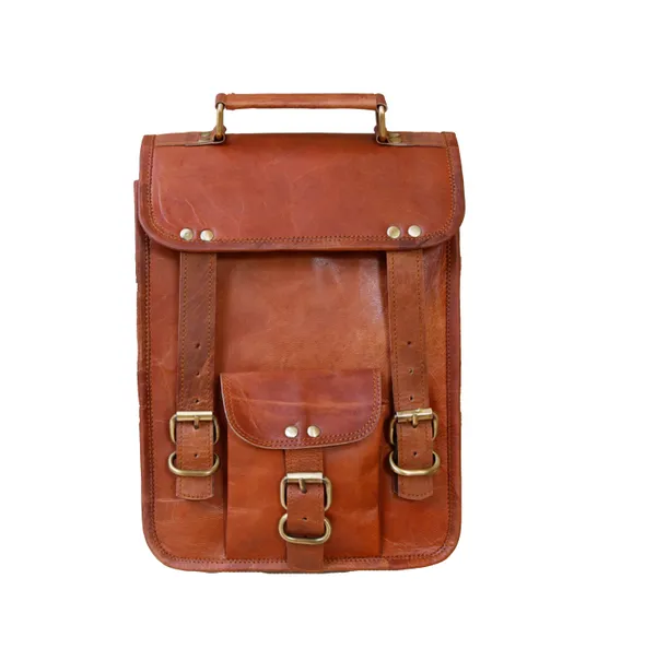 Brown_9_Inch_Genuine_Leather_Satchel_I-Pad_Messenger_Bag_For_Men_And_Women_(_11x9_inchs_)