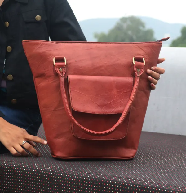 Brown_Genuine_Leather_Tote_Bag_For_Women_With_Zipper_-_Travel,_Work,_Over_The_Shoulder_Purses_(_13x14_inchs_)