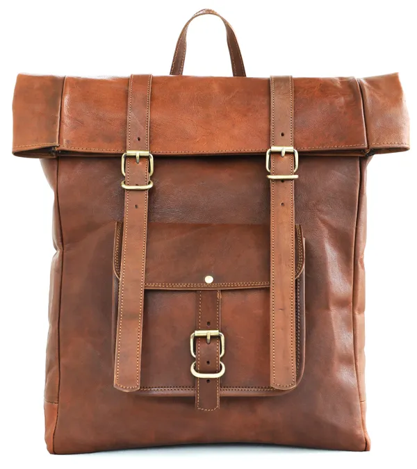 Brown_Genuine_Leather_Roll_Top__Backpack_For_Men_And_Women_Vintage_Large_Laptop_And_Travel_Bag_Best_Rucksack_For_Work,_Adventure,_And_Business_Genuine_Leather_Bookbag_(_12x16_inchs_)