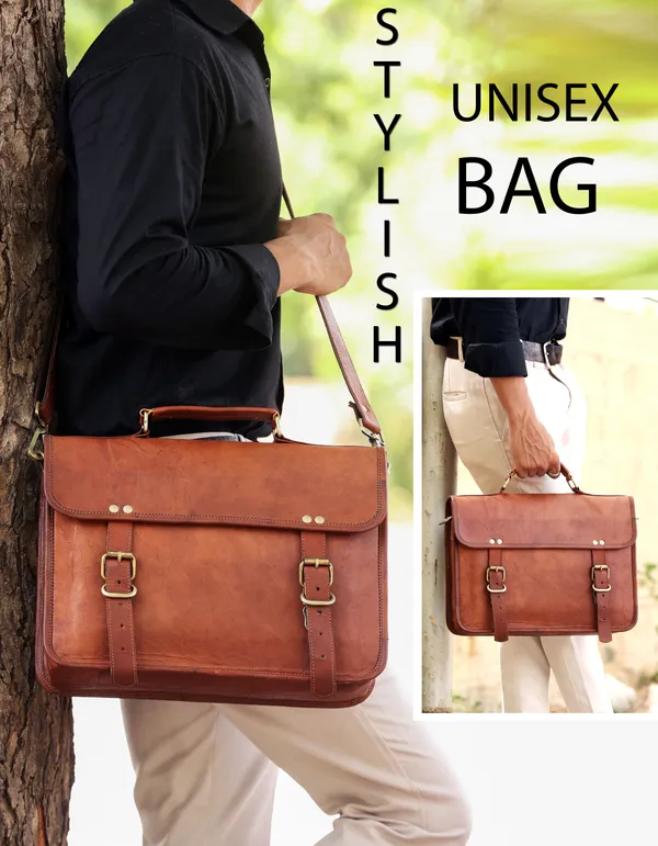 Brown_14_Inch_Genuine_Leather_Messenger_Bag_Vintage_Small_Briefcase_Shoulder_Crossbody_Satchel_For_Men_And_Women_Ideal_For_Laptop,_Ipad,_And_Tablet_(_10x14_inchs_)