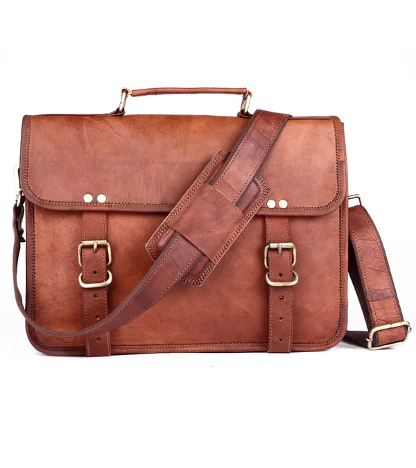 Brown_14_Inch_Genuine_Leather_Messenger_Bag_Vintage_Small_Briefcase_Shoulder_Crossbody_Satchel_For_Men_And_Women_Ideal_For_Laptop,_Ipad,_And_Tablet_(_10x14_inchs_)