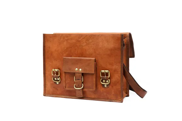Brown_11"_Small_Genuine_Leather_Messenger_Shoulder_Bag_Cross_Body_Vintage_Bag__Satchel_Purse_Compatible_With_I-Pad_And_Tablet_(_10x13_inchs_)