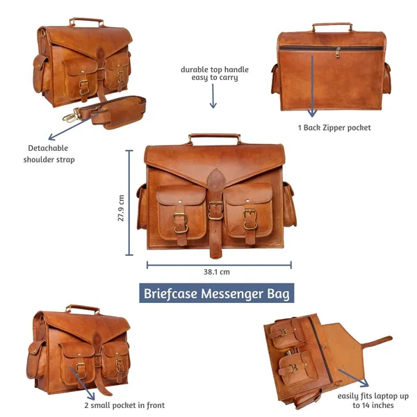 Brown_Handmade_Genuine_Leather_Briefcase_Messenger_Bag_With_2_Pocket_Front
_(_13x18_inchs_)