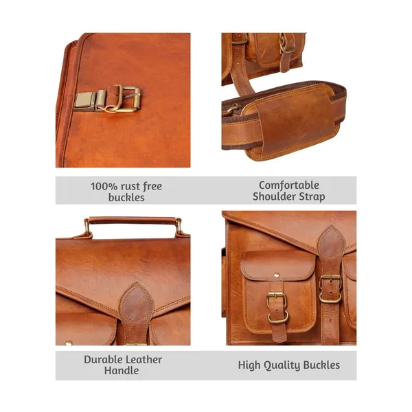 Brown_Handmade_Genuine_Leather_Briefcase_Messenger_Bag_With_2_Pocket_Front
_(_13x18_inchs_)