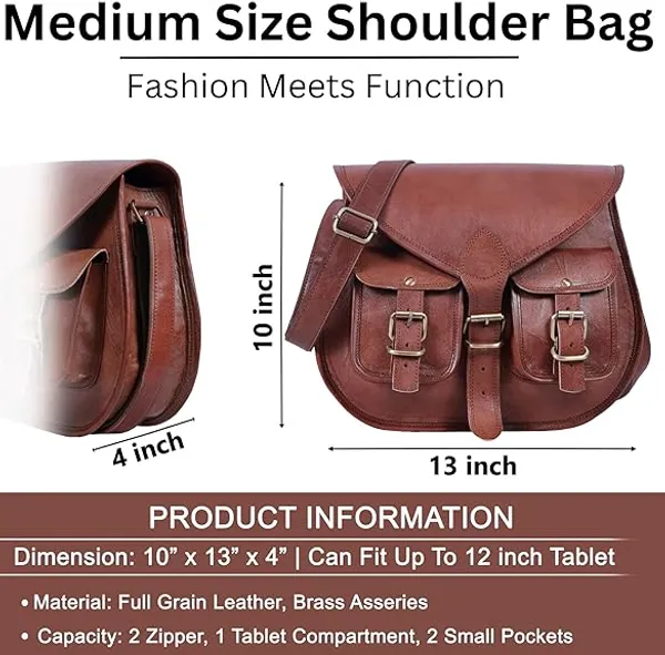 Brown_Handmade_Genuine_Leather_Crossbody_Purse_And_Handbag_Gypsy_Bag_With_Two_Pockets_(_10x13_inchs_)