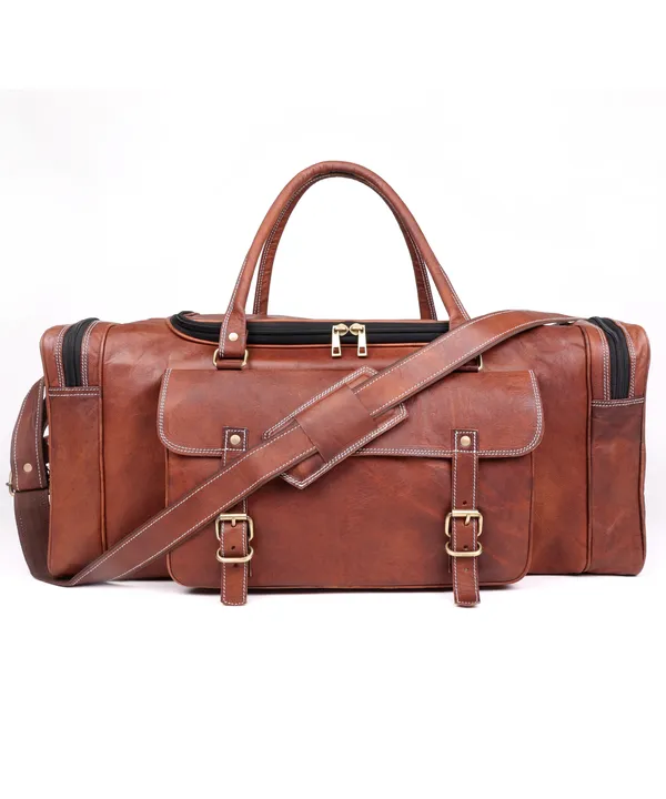 Brown_Genuine_Leather_Travel_Weekender_Overnight_Duffel_Bag_(_28x12x14_inchs_)