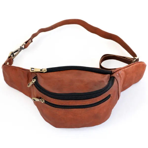 Brown_Genuine_Leather_Fanny_Pack__Belt_Bag_Cross-Body_Fashion_Waist_Packs_Perfect_For_Travel,_Camping,_Cycling,_Running_Bum_Pack_(_8X.45_inchs_)