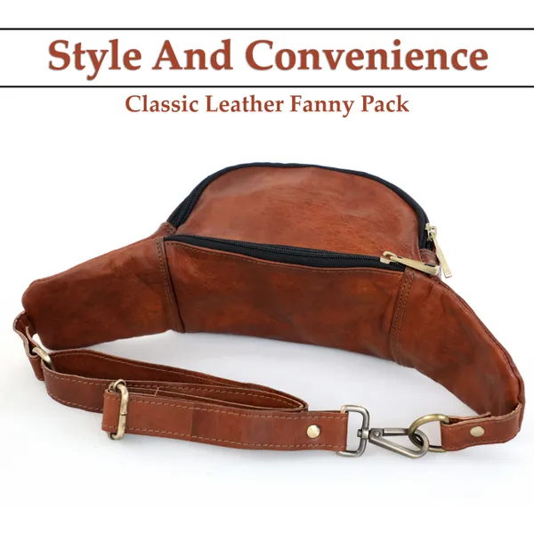 Brown_Genuine_Leather_Fanny_Pack__Belt_Bag_Cross-Body_Fashion_Waist_Packs_Perfect_For_Travel,_Camping,_Cycling,_Running_Bum_Pack_(_8X.45_inchs_)