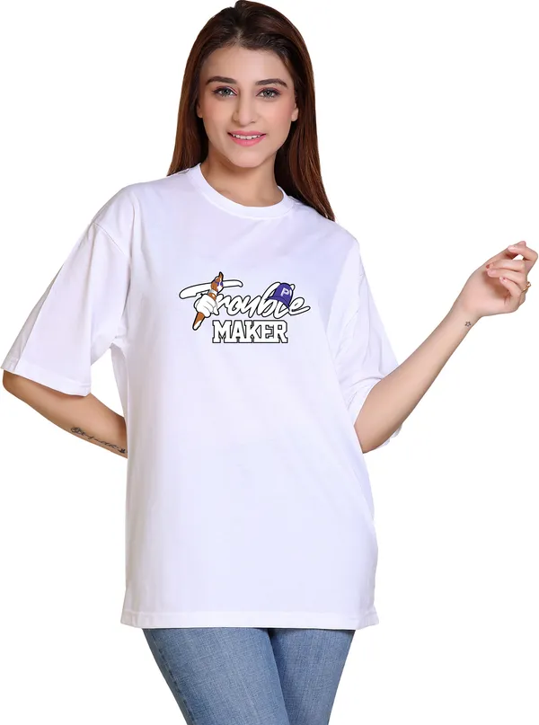 Pack_of_2_Purple_&_White_Cotton_Blend_Casual_Oversized_T-Shirt_For_Women