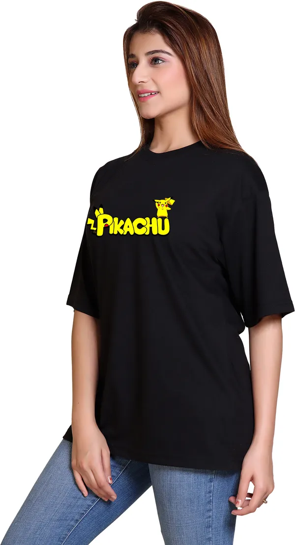 Black_Cotton_Blend_Casual_Oversized_T-Shirt_For_Women