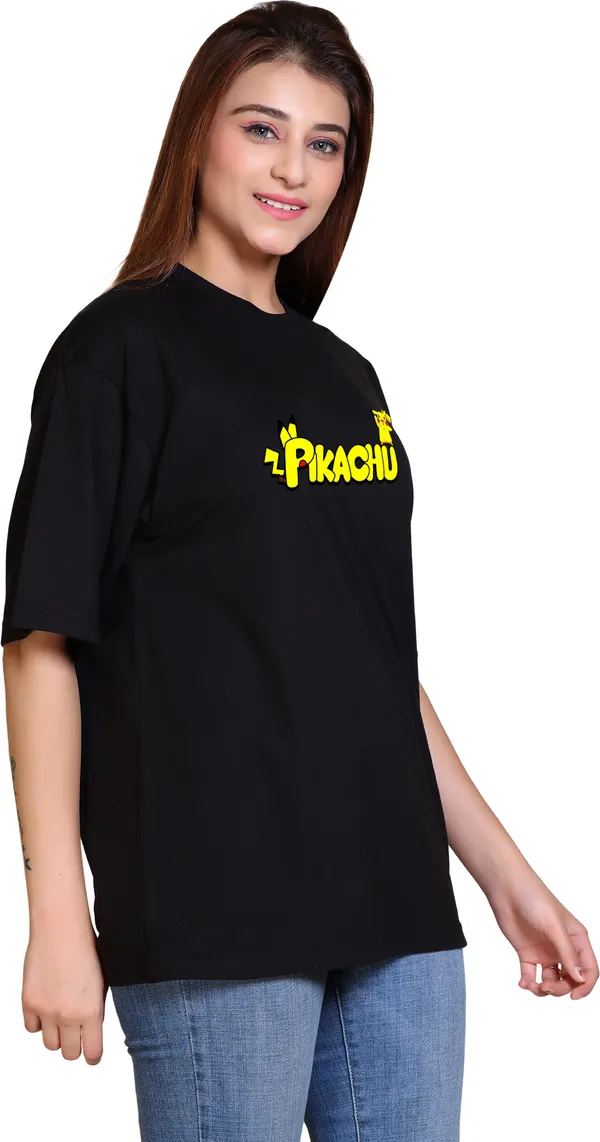 Black_Cotton_Blend_Casual_Oversized_T-Shirt_For_Women