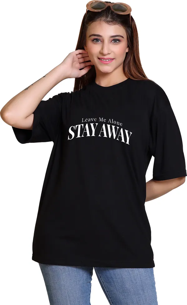 Black_Cotton_Blend_Casual_Oversized_T-Shirt_For_Women