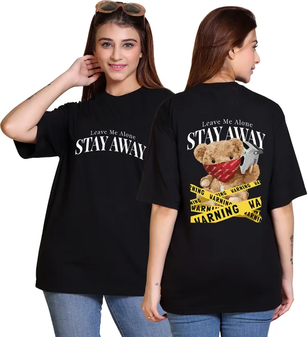 Black_Cotton_Blend_Casual_Oversized_T-Shirt_For_Women