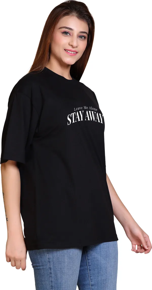 Black_Cotton_Blend_Casual_Oversized_T-Shirt_For_Women