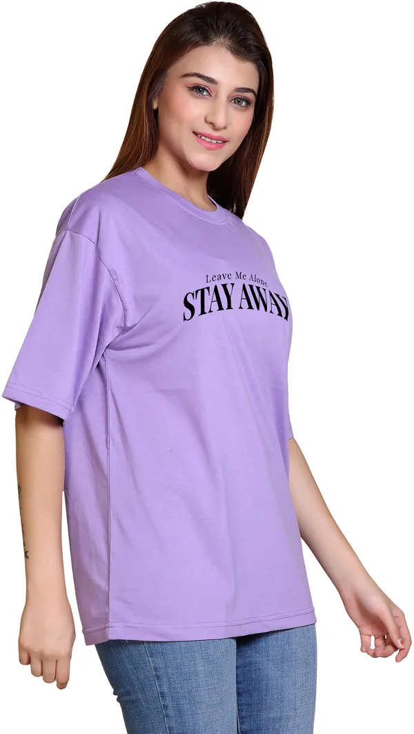 Purple_Cotton_Blend_Casual_Oversized_T-Shirt_For_Women