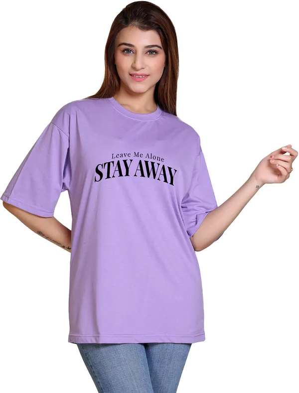 Purple_Cotton_Blend_Casual_Oversized_T-Shirt_For_Women