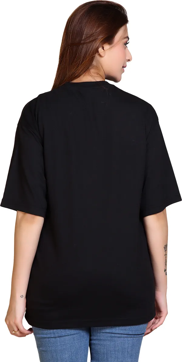 Black_Cotton_Blend_Oversized_T-Shirt_For_Women