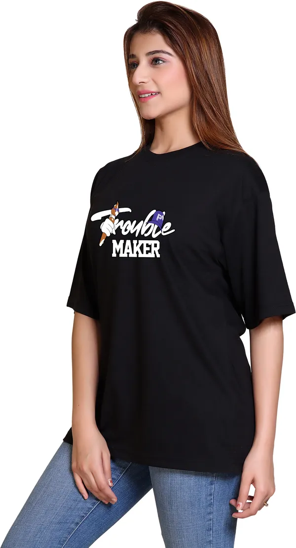Black_Cotton_Blend_Oversized_T-Shirt_For_Women