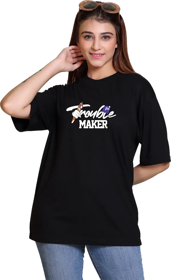 Pack_of_2_Multicolor_Round_Neck_Cotton_Blend_Half_Sleeve_Oversized_T-Shirt_For_Women