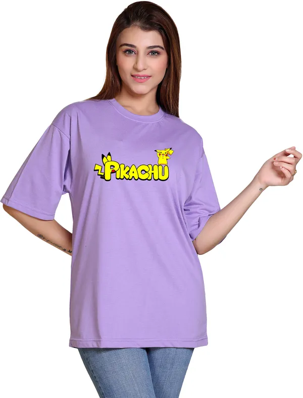 Pack_of_2_Multicolor_Round_Neck_Cotton_Blend_Half_Sleeve_Oversized_T-Shirt_For_Women