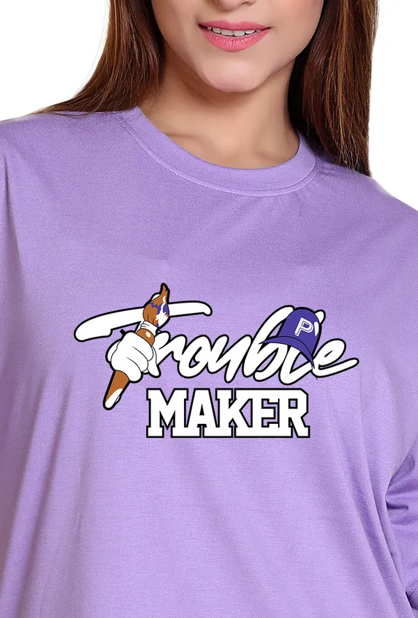 Purple_Cotton_Blend_Casual_Oversized_T-Shirt_For_Women