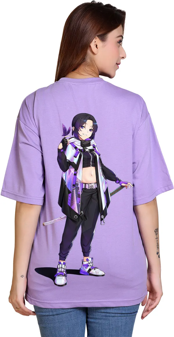 Purple_Cotton_Blend_Half_Sleeve_Oversized_T-Shirt_For_Women