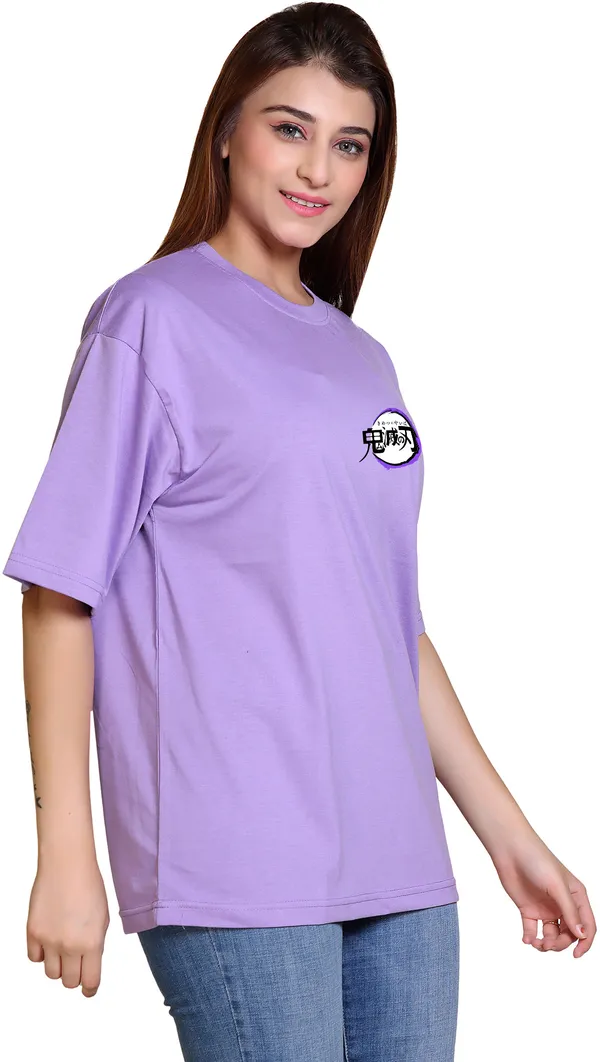 Purple_Cotton_Blend_Half_Sleeve_Casual_Oversized_T-Shirt_For_Women