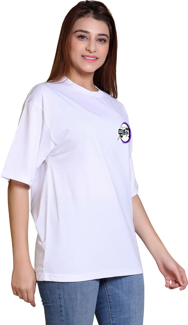 White_Cotton_Blend_Half_Sleeve_Oversized_T-Shirt_For_Women