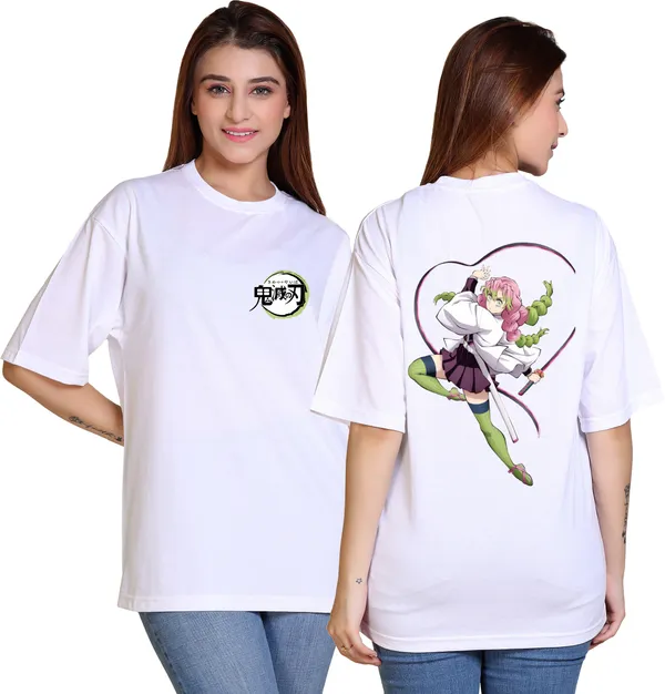 White_Cotton_Blend_Casual_Oversized_T-Shirt_For_Women