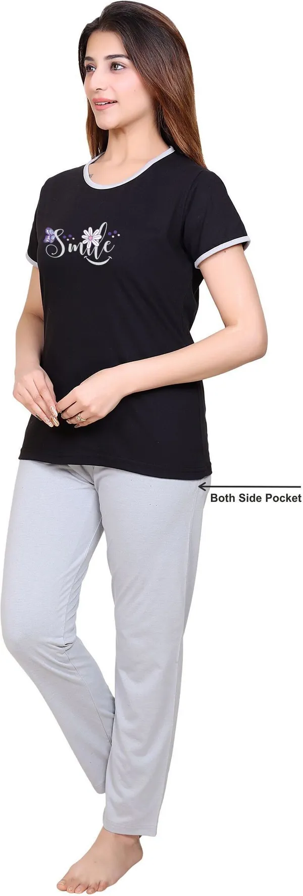 Black_&_White_Cotton_Blend_Printed_Top_&_Pyjama_Set_For_Women