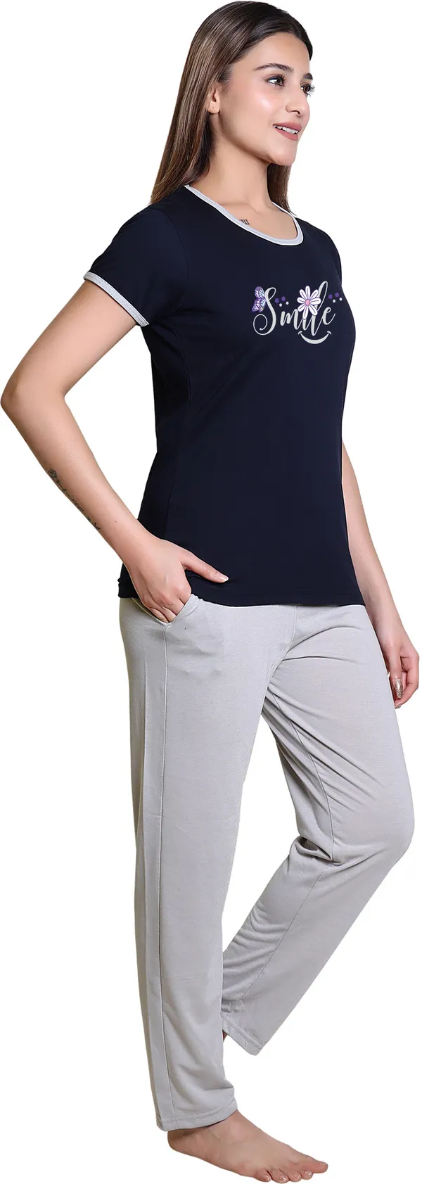 Dark_Blue_Cotton_Blend_Printed_Top_&_Pyjama_Set_For_Women
