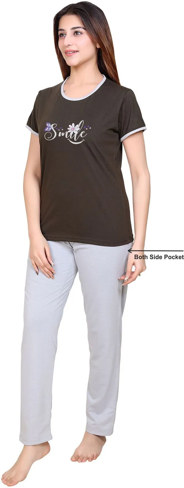 Green_&_Grey_Regular_Cotton_Blend_Printed_Top_&_Pyjama_Set_For__Women