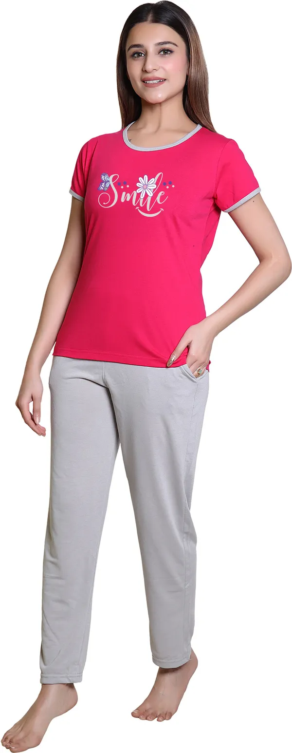 Pink_Cotton_Blend_Printed_Top_&_Pyjama_Set_For_Women