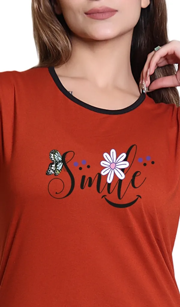 Orange_Cotton_Blend_Printed_Top_&_Pyjama_Set_For_Women