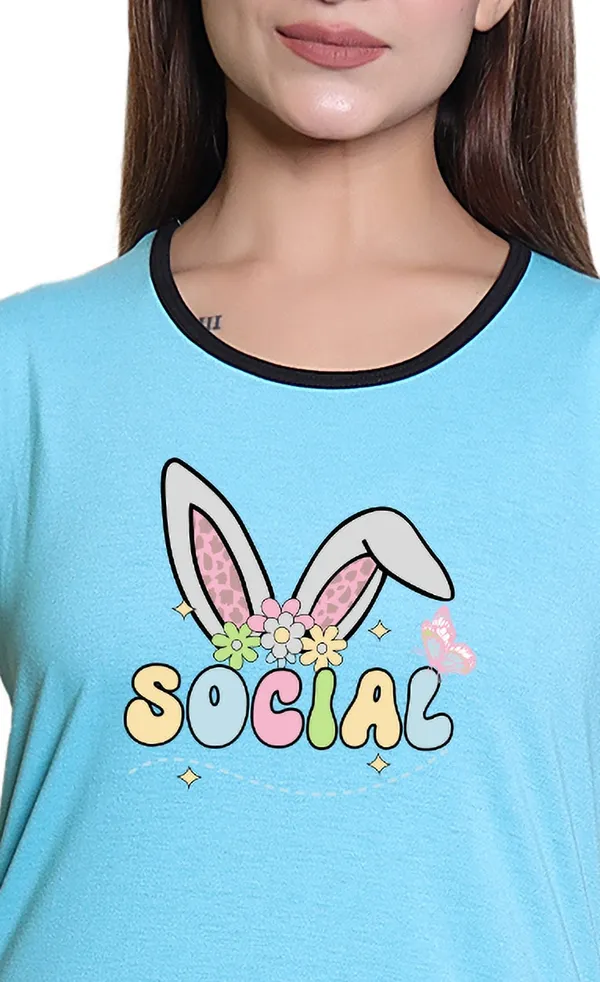 Blue_Cotton_Blend_Printed_Top_&_Pyjama_Set_For_Women