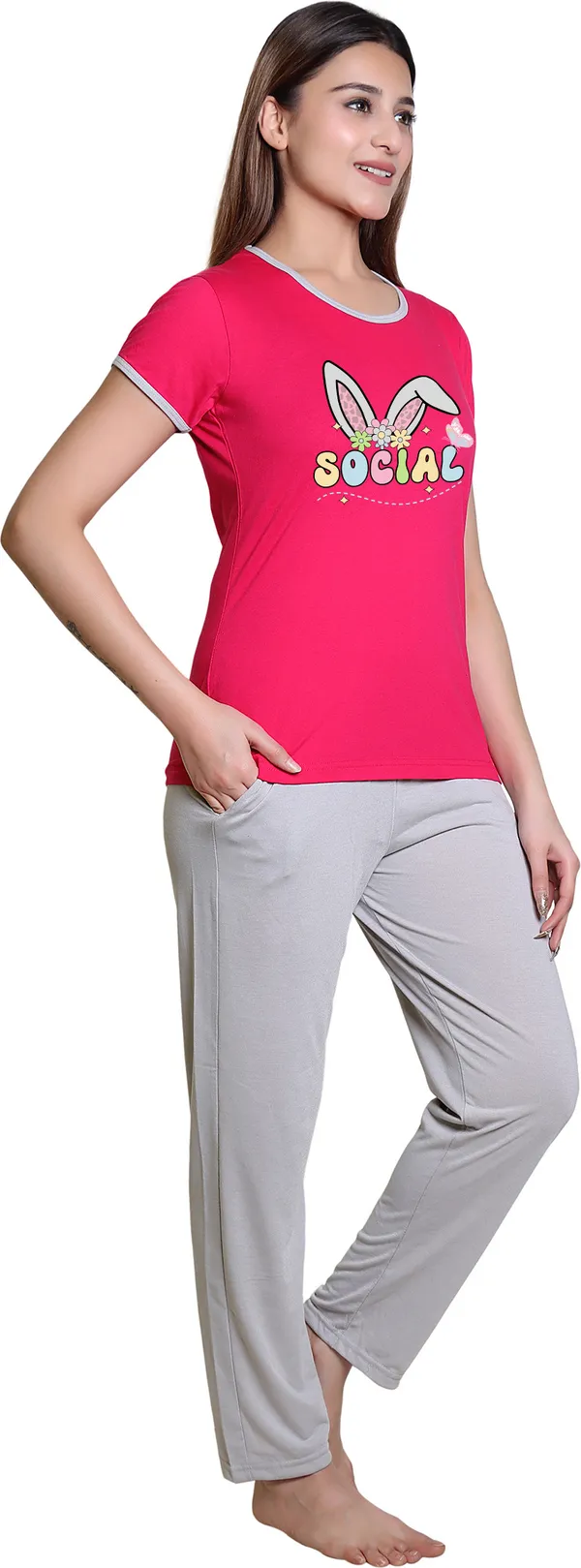 Pink_Cotton_Blend_Printed_Top_&_Pyjama_Set_For_Women