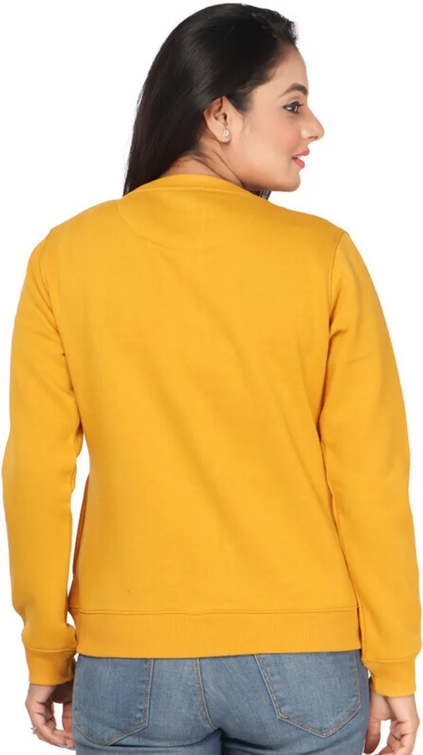 Yellow_Fleece_Solid_Full_Sleeve_Sweatshirt_For_Women