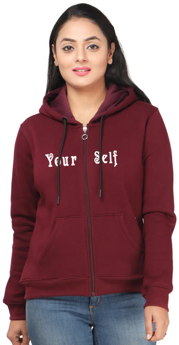 Maroon_Fleece_Printed_Full_Sleeve_Zipper_Sweatshirt_For_Women