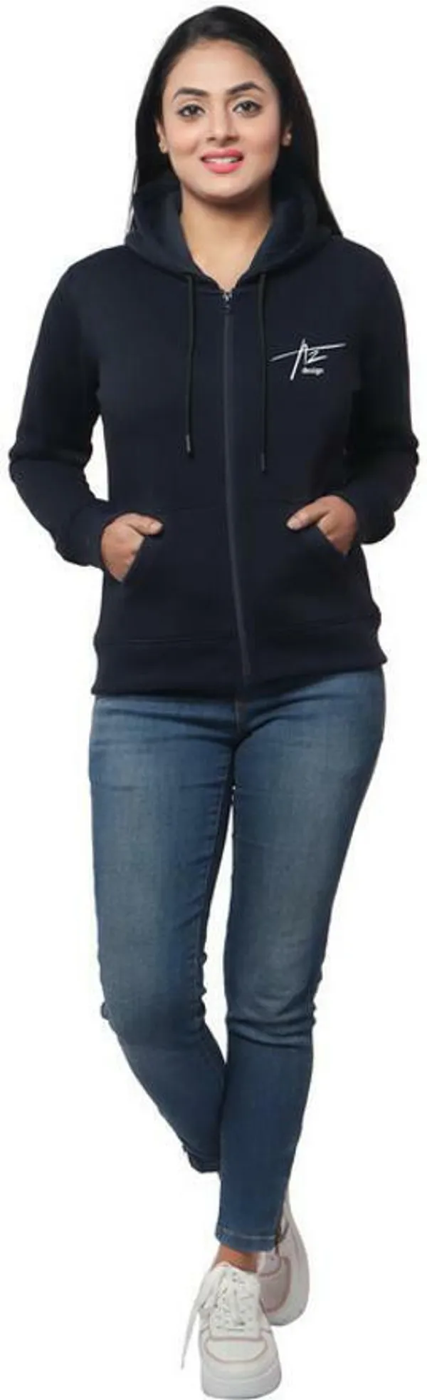 Blue_Fleece_Solid_Full_Sleeve_Zipper_Sweatshirt_For_Women