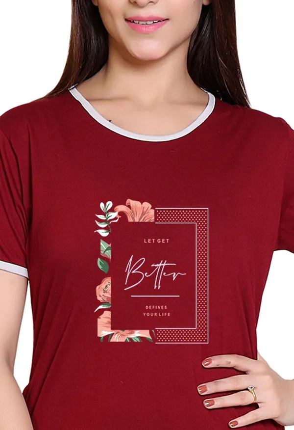 Maroon_Cotton_Blend_Printed_Night_Suit_Set_For_Women