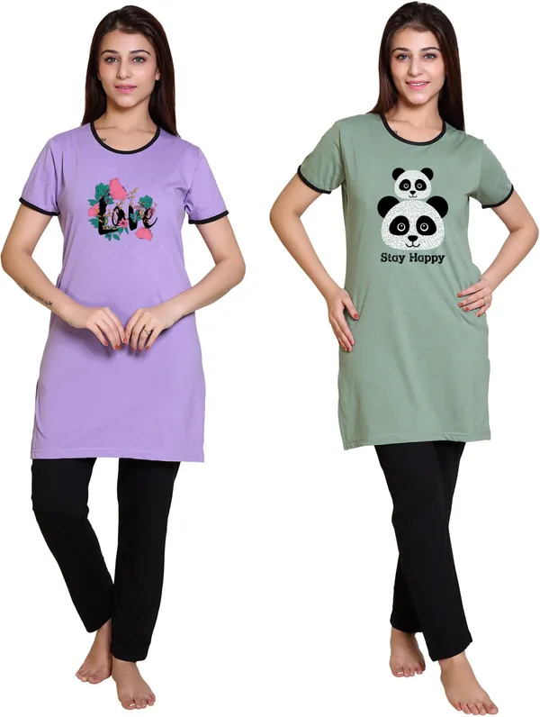 Pack_of_2_Multicolor_Regular_Cotton_Blend_Graphic_Print_Top_&_Pyjama_Set_For__Women