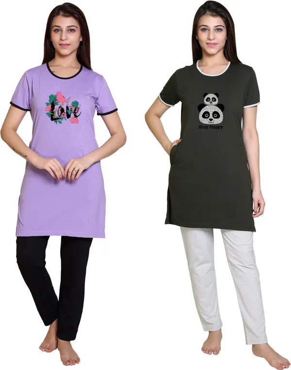 Pack_of_2_Multicolor_Cotton_Blend_Graphic_Print_Top_&_Pyjama_Set_For_Women