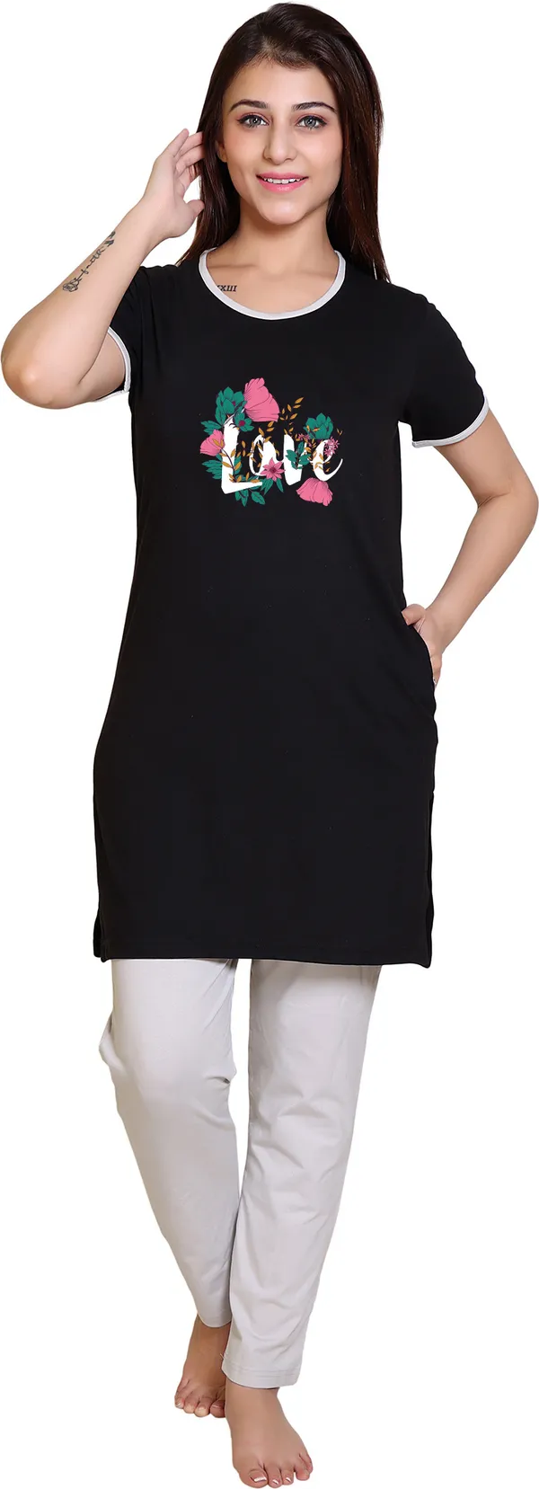 Black_Cotton_Blend_Printed_Night_Suit_Set_For_Women