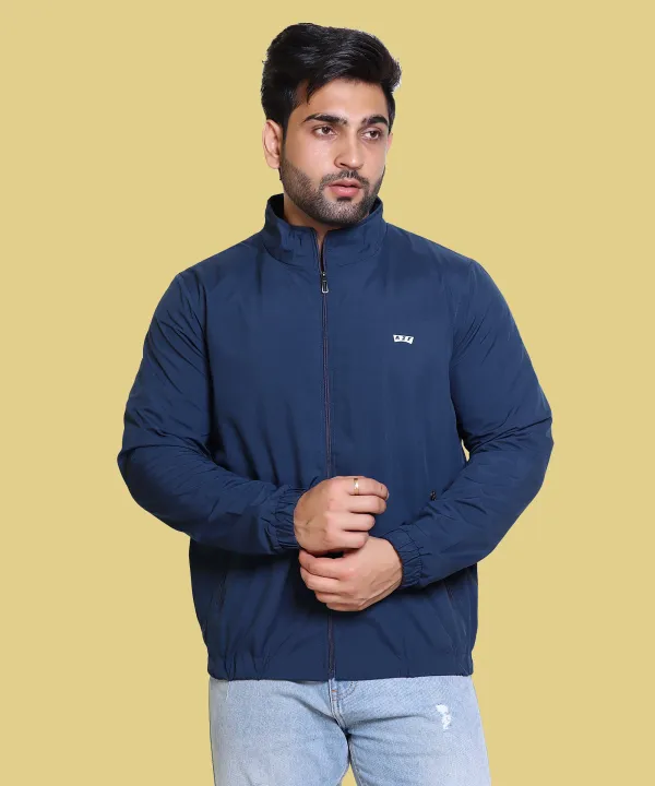 Blue_Nylon_Zipper_Wind_Cheater_For_Men