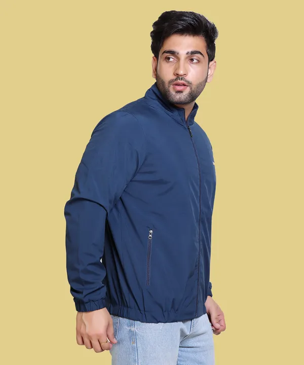 Blue_Nylon_Zipper_Wind_Cheater_For_Men