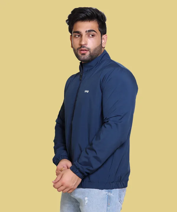 Blue_Nylon_Zipper_Wind_Cheater_For_Men