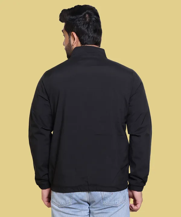 Black_Nylon_Zipper_Wind_Cheater_For_Men