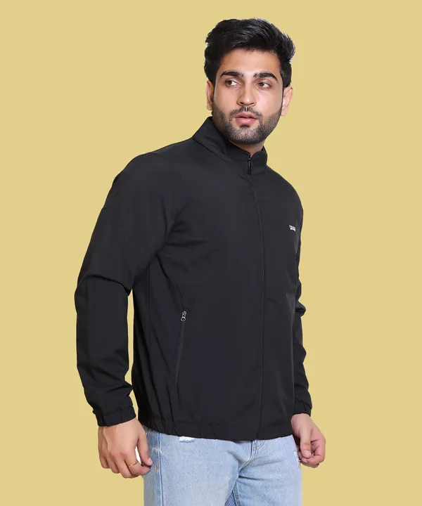 Black_Nylon_Zipper_Wind_Cheater_For_Men
